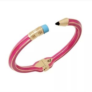 Betsey Johnson Pink Pencil Hinged Bangle